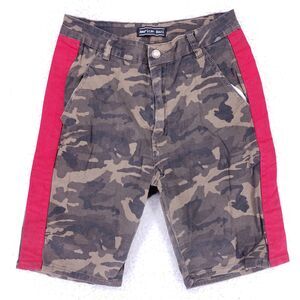 American Bazi Jean Shorts Denim Cotton Mens SZ L Camo VTG Straight 90s Y2K